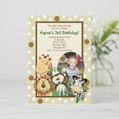 ZOOKWEKKEN Oerwoud *FOTO* VIRTHDAY INVITE 5x7 Kaart (Staand voorkant)