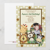 ZOOKWEKKEN Oerwoud *FOTO* VIRTHDAY INVITE 5x7 Kaart (Voorkant / Achterkant)