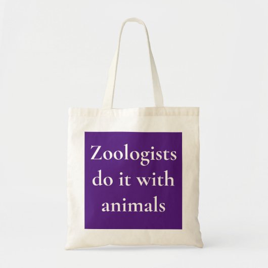 Zoölogen doen het met dieren tote bag (Voorkant)