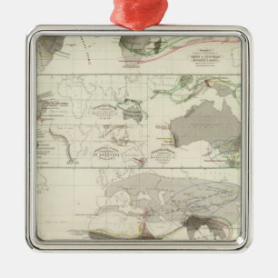 Zoologische geografie metalen ornament