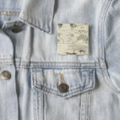 Zoologische geografie vierkante button 5,1 cm (In situ)