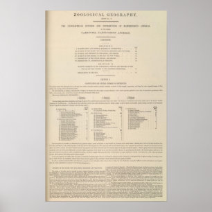 Zoölogische geografische ligging Carnivora Poster