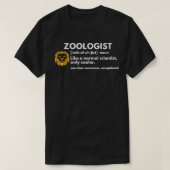 Zoologist Definition Funny Zoology Science Gift T-shirt (Design voorkant)