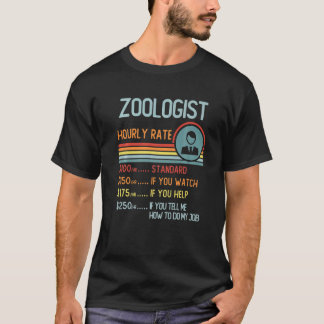 Zoologist Retro-functie tegen uurtarief T-shirt
