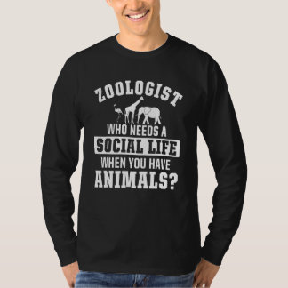 Zoologist Zookeeping Zoo Wildlife Nature Zoology T-shirt