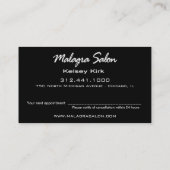 Zoölogy Cheetah Business Card-sjabloon Afsprakenkaartje (Achterkant)