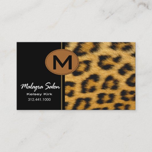 Zoölogy Cheetah Business Card-sjabloon Afsprakenkaartje (Voorkant)