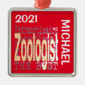 Zooloog Extraordinaire CUSTOM Metalen Ornament (Voorkant)