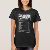 Zoöloog Nutrition Facts T-shirt (Voorkant)