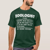 Zoöloog zelfstandig naamwoord definitie dierenverz t-shirt (Voorkant)