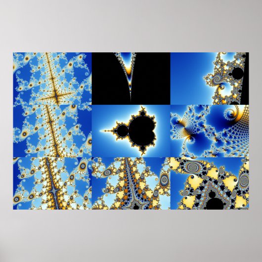 Zoom03 Composiet 8 +Boxes blauw Poster (Voorkant)