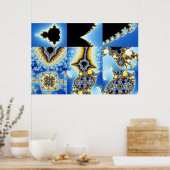 Zoom04 Composiet 8 +Boxes blauw Poster (Keuken)