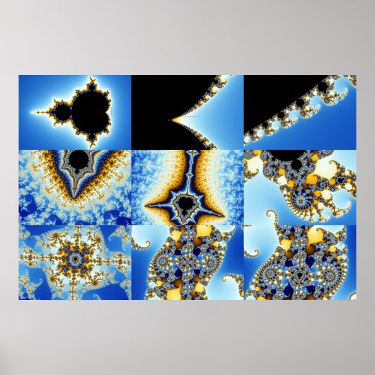 Zoom04 Composiet 8 +Boxes blauw Poster (Voorkant)