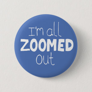 Zoom badge Social Internet zoomed out pin Ronde Button 5,7 Cm
