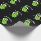 Zoom-chini Funny Zucchini Pun Dark BG Cadeaupapier (Hoek)