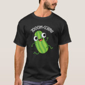 Zoom-chini Funny Zucchini Pun Dark BG T-shirt (Voorkant)
