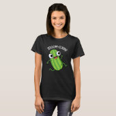 Zoom-chini Funny Zucchini Pun Dark BG T-shirt (Voorkant volledig)