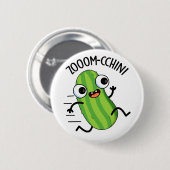 Zoom-chini Funny Zucchini Pun Ronde Button 5,7 Cm (Voorkant /achterkant)