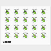 Zoom-chini Funny Zucchini Pun Ronde Sticker (Vel)