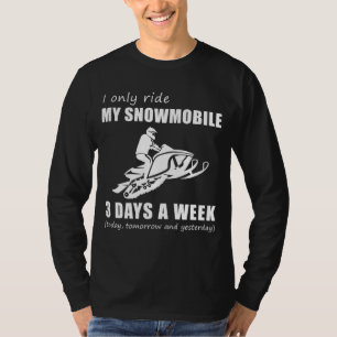 Zoom en grinniken - Ik rijd alleen op mijn sneeuws T-shirt