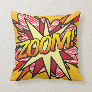 ZOOM Funny Cool Modern Comic Book Pop Art Kussen