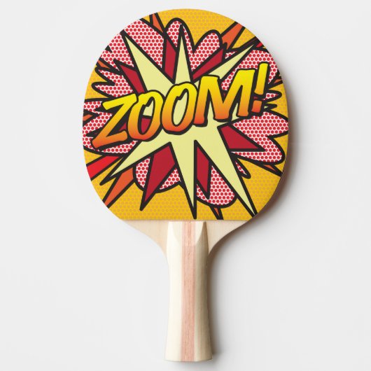 ZOOM Grappige stripboek Smack Talk Cool Modern Tafeltennisbatje (Voorkant)