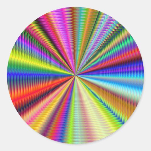 zoom in deze fractal ronde sticker (Voorkant)