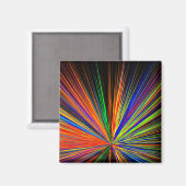 Zoom Kleur Boom Regenboog Multi Kleur Magneet (Voorkant / Achterkant)