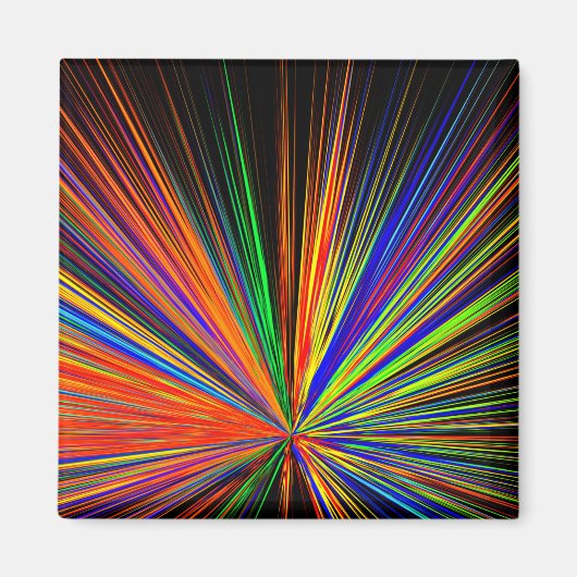 Zoom Kleur Boom Regenboog Multi Kleur Magneet (Voorkant)