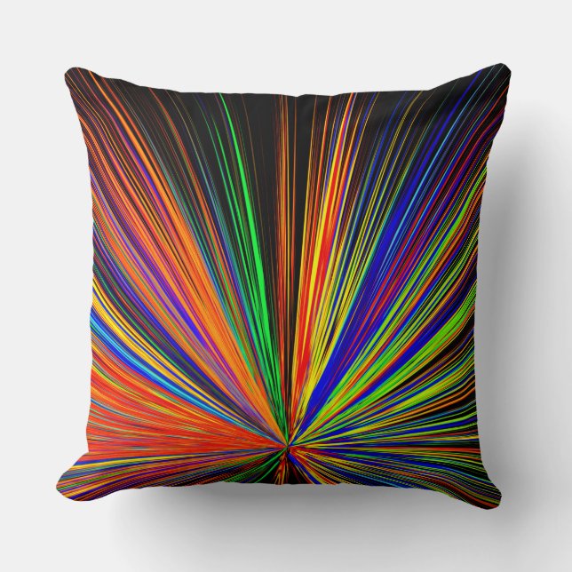 Zoom Kleur Boom Regenboog Multikleur Kussen (Voorkant)