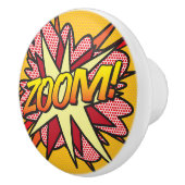 ZOOM Leuk Retro Stripboek Pop Kunst Keramische Knop (Rechts)