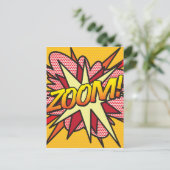 ZOOM Leuke Retro Stripboek Pop Art Briefkaart (Staand voorkant)