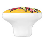 ZOOM Leuke Retro Stripboek Pop Art Keramische Knop (Zijkant)