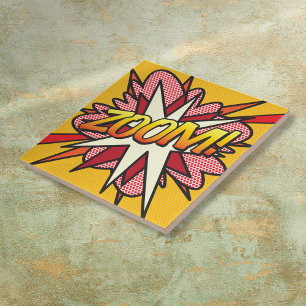 ZOOM Leuke Retro Stripboek Pop Art Tegeltje