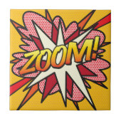 ZOOM Leuke Retro Stripboek Pop Art Tegeltje (Voorkant)
