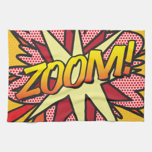 ZOOM Leuke Retro Stripboek Pop Art Theedoek