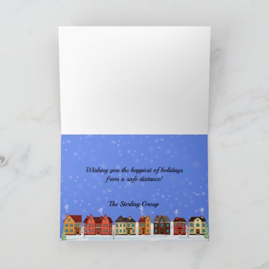 Zoom Meeting Funny Online Fotokerstfeestdag Kaart (Binnen)