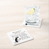 Zoom Meeting Wijn Tip Grappig Quote met Cat Kartonnen Onderzetters (Insitu)