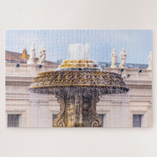 Zoom op fontein in St. Peter Square, Rome, Italië Legpuzzel (Horizontaal)