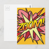ZOOM Pret Retro Strip Pop Art Briefkaart (Voorkant / Achterkant)