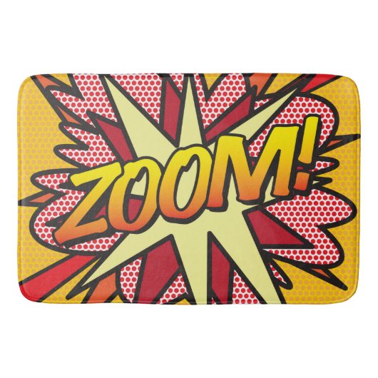 ZOOM Pret Retro Stripboek Pop Art Badmat (Voorkant)