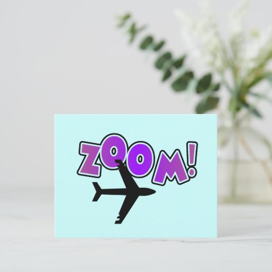 Zoom vliegt en rot briefkaart (Staand voorkant)