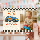 Zoom Zoom Two Fast Birthday Kaart