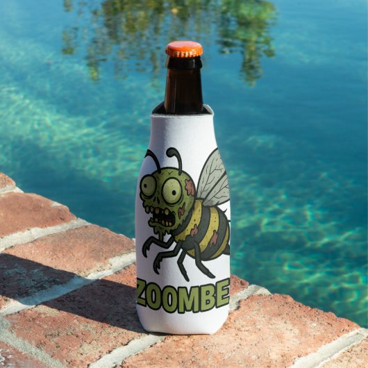 Zoombee - Grappig Zombie Bee Cartoon Design Flesjeskoeler (Insitu Zwembad)