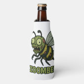 Zoombee - Grappig Zombie Bee Cartoon Design Flesjeskoeler (Fles Voorkant)