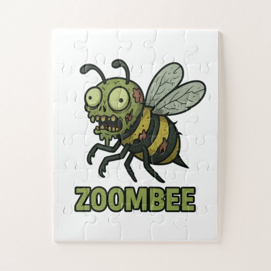 Zoombee - Grappig Zombie Bee Cartoon Design Legpuzzel (Verticaal)