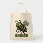 Zoombee - Grappig Zombie Bee Cartoon Design Tote Bag (Voorkant)