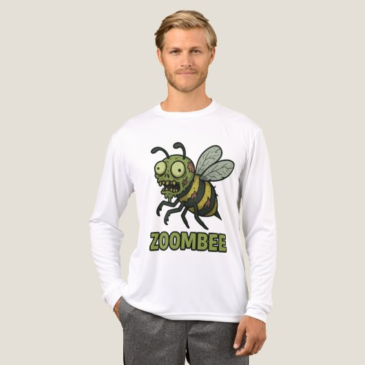 Zoombee - Grappig Zombie Bee Cartoon Design Tri-Blend Shirt (Voorkant)
