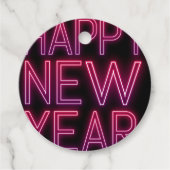 Zoomen in Paarse verloop nieuwjaar Bedankjes Labels (Voorkant)