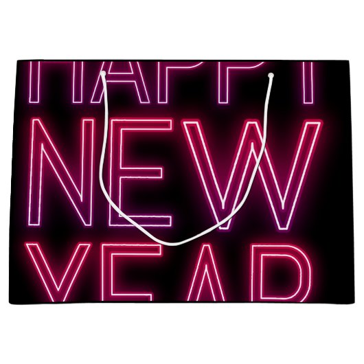 Zoomen in Paarse verloop nieuwjaar Groot Cadeauzakje (Voorkant)